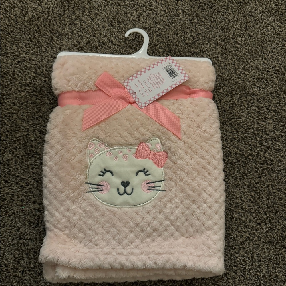 Cozy Pink Cat Blanket for Kids